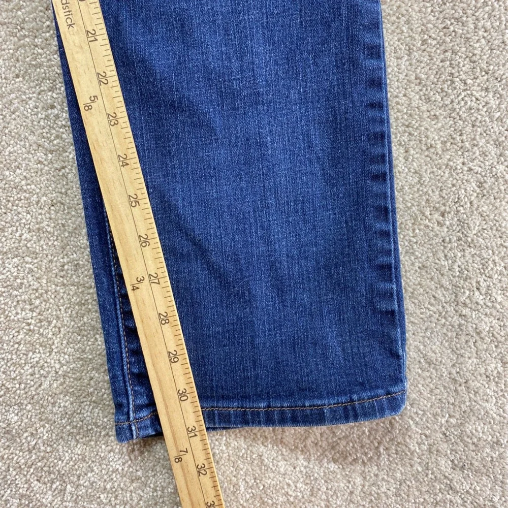 Levis 505 Straight Leg Jeans Womens‎ 14 Medium Wash Blue Denim Flap Pocket